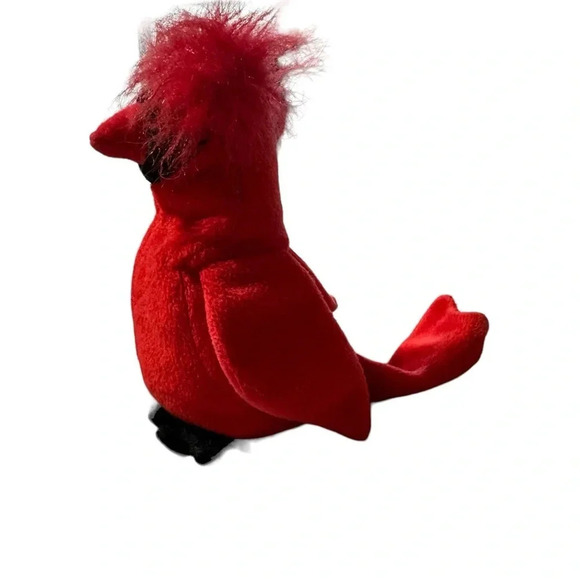 TY Beanie Baby Bean Bag- P.E. Pellets Red Cardinal Bird - Mac 1999 6" - Picture 3 of 5